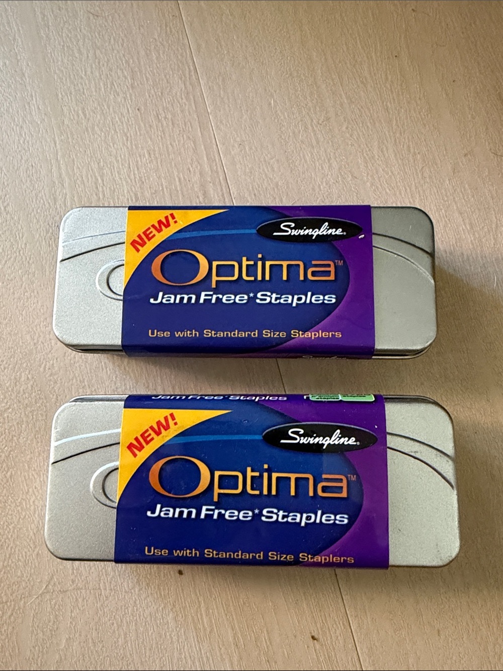 set of 2 brand new swingline optima jam free staples 3750 sealed
